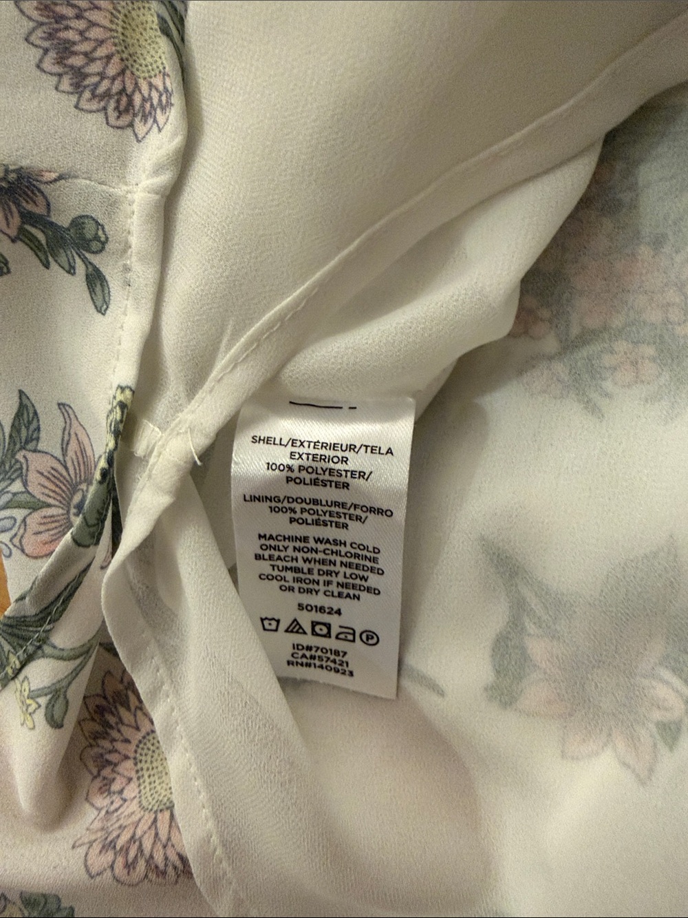 LOFT White Floral Halter Camisole with Pastel Blooms - Picture 4 of 5